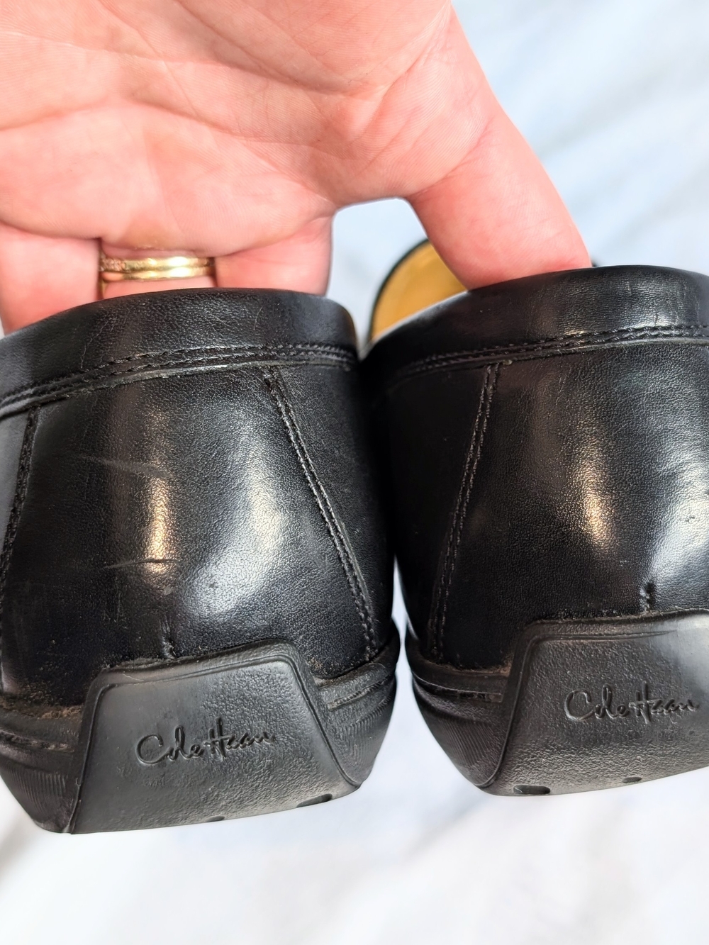 Mens Cole Haan  10.5 Slip On Driving Loafers Black Leather CO7917 - Picture 9 of 10